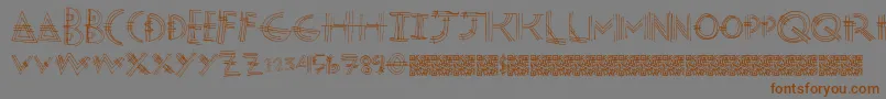 Шрифт Modernpost – коричневые шрифты на сером фоне