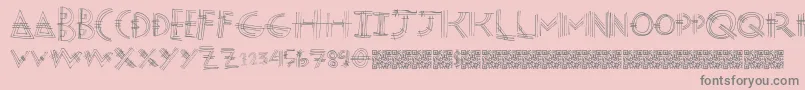 Modernpost-Schriftart – Graue Schriften auf rosa Hintergrund