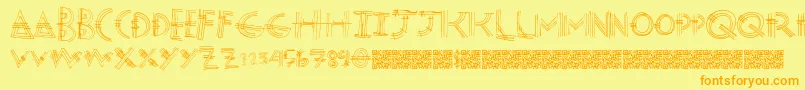 Шрифт Modernpost – оранжевые шрифты на жёлтом фоне