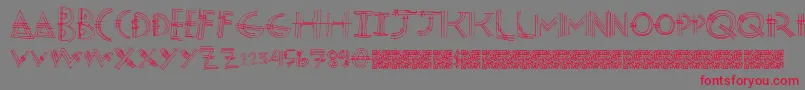 Modernpost Font – Red Fonts on Gray Background