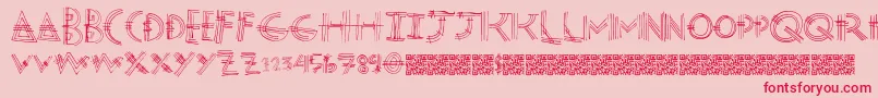 Modernpost Font – Red Fonts on Pink Background