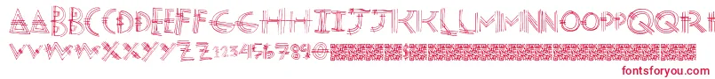 Modernpost-Schriftart – Rote Schriften