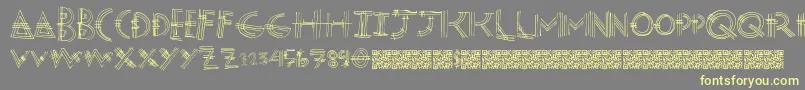 Modernpost-fontti – keltaiset fontit harmaalla taustalla