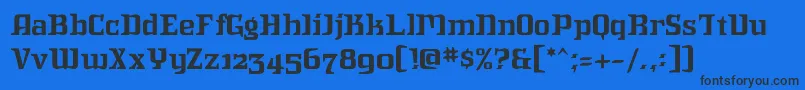 Intruderalert Font – Black Fonts on Blue Background