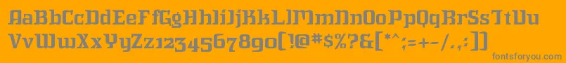 Intruderalert Font – Gray Fonts on Orange Background