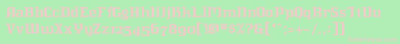 Intruderalert Font – Pink Fonts on Green Background