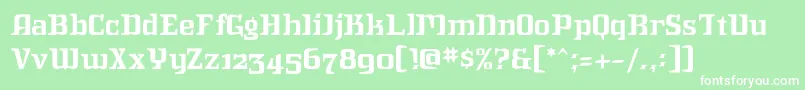 Intruderalert Font – White Fonts on Green Background