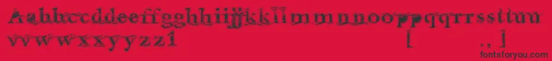 Andalusian Font – Black Fonts on Red Background