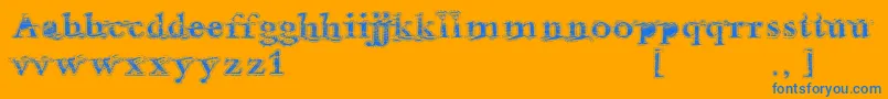 Andalusian Font – Blue Fonts on Orange Background