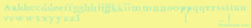 Czcionka Andalusian – zielone czcionki na żółtym tle