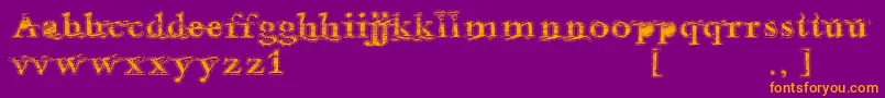 Andalusian Font – Orange Fonts on Purple Background