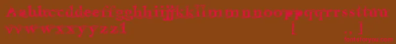 Andalusian Font – Red Fonts on Brown Background