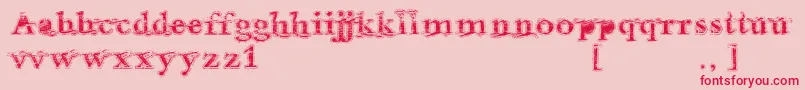 Andalusian Font – Red Fonts on Pink Background