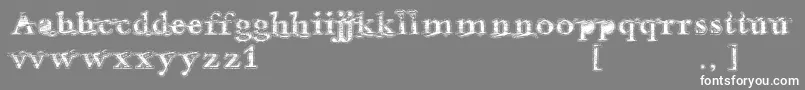Andalusian-Schriftart – Weiße Schriften auf grauem Hintergrund