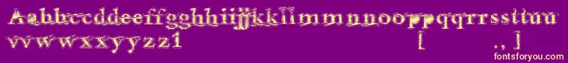 Andalusian Font – Yellow Fonts on Purple Background