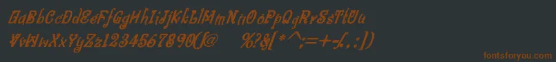 BitlingniksmusicalBoldital Font – Brown Fonts on Black Background