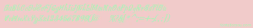 BitlingniksmusicalBoldital Font – Green Fonts on Pink Background