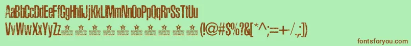 AsphalticScratchRoundedPersonalUse Font – Brown Fonts on Green Background