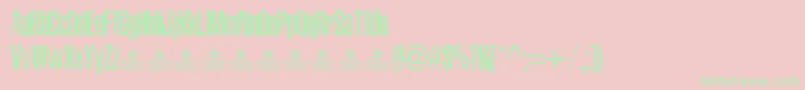 AsphalticScratchRoundedPersonalUse Font – Green Fonts on Pink Background
