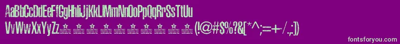 AsphalticScratchRoundedPersonalUse Font – Green Fonts on Purple Background
