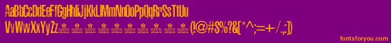 AsphalticScratchRoundedPersonalUse Font – Orange Fonts on Purple Background