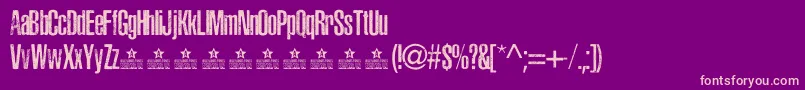 AsphalticScratchRoundedPersonalUse Font – Pink Fonts on Purple Background