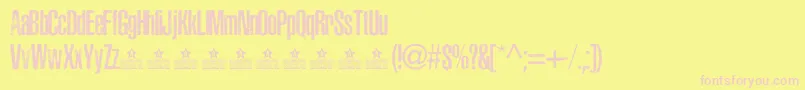 AsphalticScratchRoundedPersonalUse Font – Pink Fonts on Yellow Background