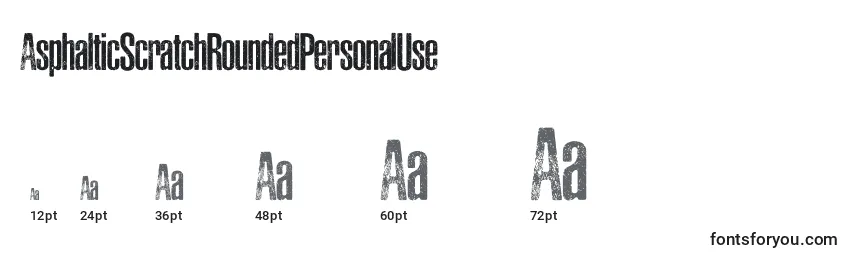 AsphalticScratchRoundedPersonalUse Font Sizes