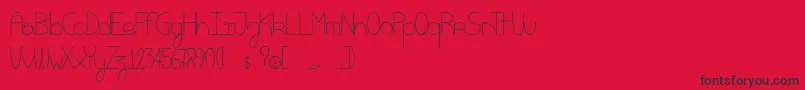 Eatmycookie Font – Black Fonts on Red Background