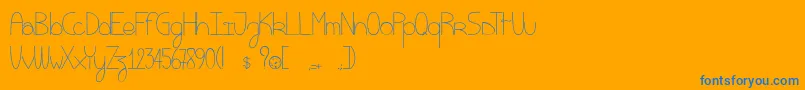 Eatmycookie Font – Blue Fonts on Orange Background