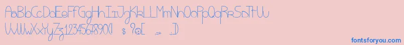 Eatmycookie Font – Blue Fonts on Pink Background