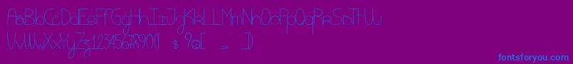 Eatmycookie-Schriftart – Blaue Schriften auf violettem Hintergrund