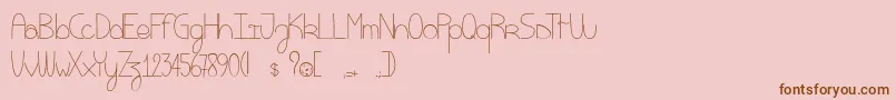 Eatmycookie Font – Brown Fonts on Pink Background