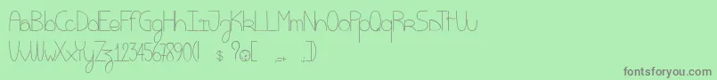 Eatmycookie Font – Gray Fonts on Green Background