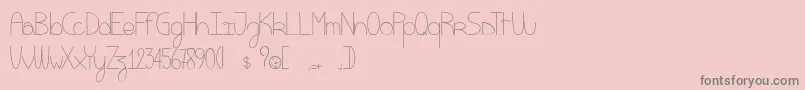 Eatmycookie Font – Gray Fonts on Pink Background