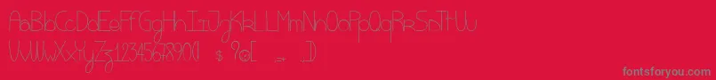 Eatmycookie Font – Gray Fonts on Red Background