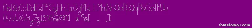 Eatmycookie Font – Green Fonts on Purple Background