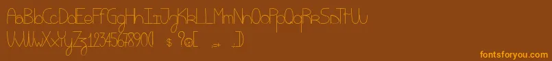 Eatmycookie Font – Orange Fonts on Brown Background