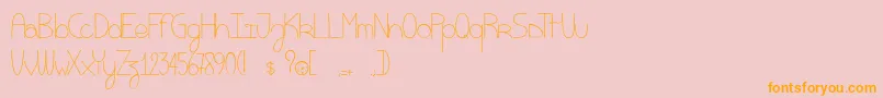 Eatmycookie Font – Orange Fonts on Pink Background