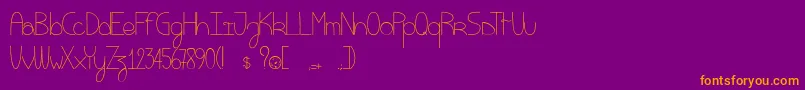 Eatmycookie Font – Orange Fonts on Purple Background