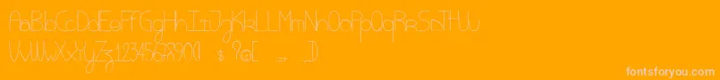 Eatmycookie Font – Pink Fonts on Orange Background