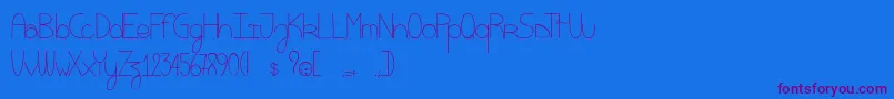 Eatmycookie Font – Purple Fonts on Blue Background