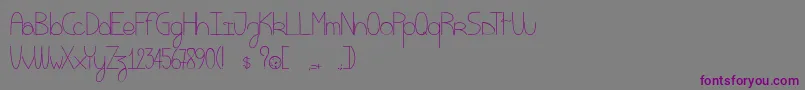 Eatmycookie Font – Purple Fonts on Gray Background