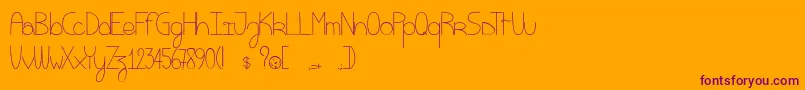 Eatmycookie Font – Purple Fonts on Orange Background