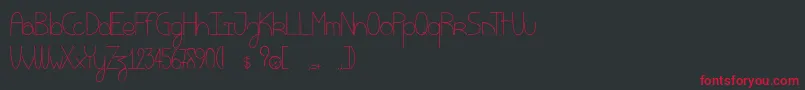 Eatmycookie-Schriftart – Rote Schriften auf schwarzem Hintergrund