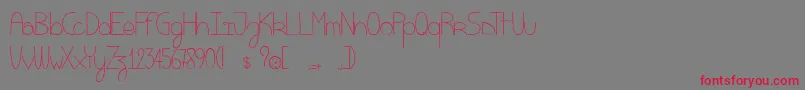 Eatmycookie Font – Red Fonts on Gray Background