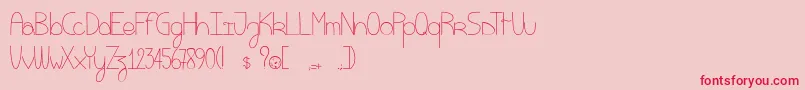 Eatmycookie Font – Red Fonts on Pink Background
