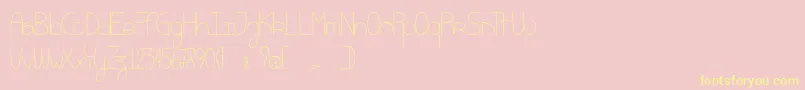 Eatmycookie Font – Yellow Fonts on Pink Background