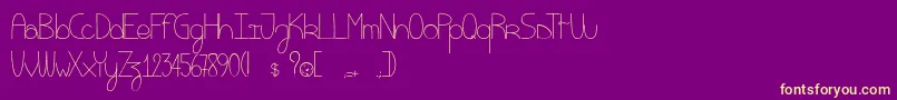 Eatmycookie Font – Yellow Fonts on Purple Background