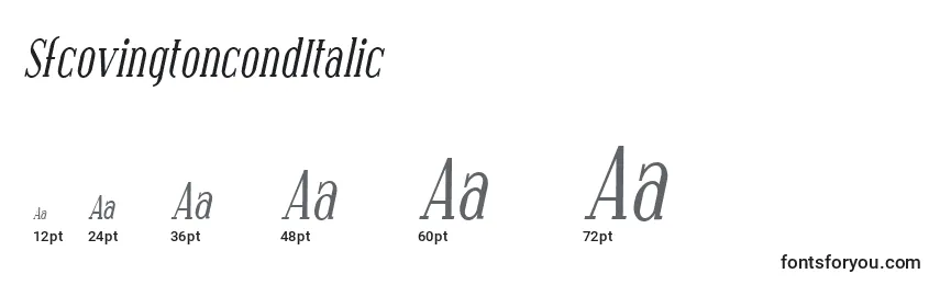 SfcovingtoncondItalic Font Sizes